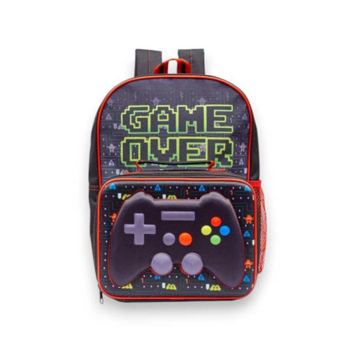 Picture of GAME OVER BACKPACK 38CM WITH DETACHABLE LUNCH BOX